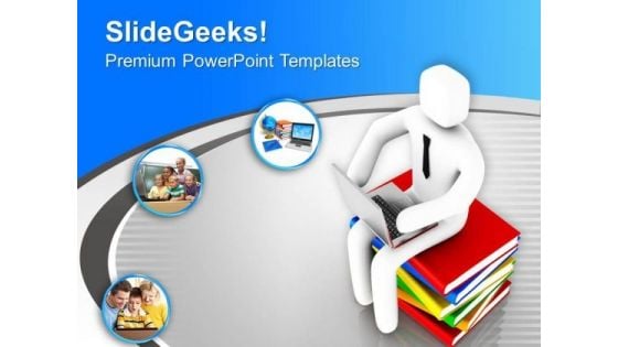 Think About The Online Education PowerPoint Templates Ppt Backgrounds For Slides 0613