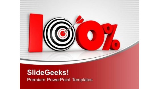Think For 100 Percent Value In Business PowerPoint Templates Ppt Backgrounds For Slides 0413