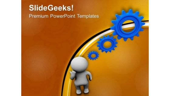 Think For Right Gear Process PowerPoint Templates Ppt Backgrounds For Slides 0713 Think For Right Gear Process PowerPoint Templates Ppt Backgrounds For Slides 0713