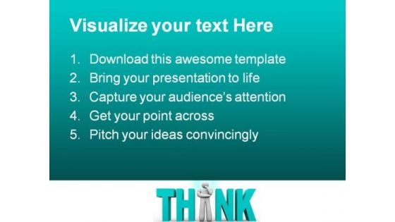 Think Man Business PowerPoint Background And Template 1210