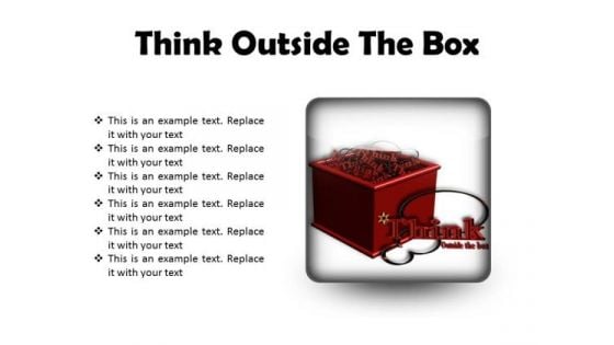 Think Outside The Box Business PowerPoint Presentation Slides S