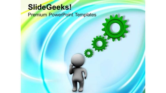 Think To Gear Your Business PowerPoint Templates Ppt Backgrounds For Slides 0713