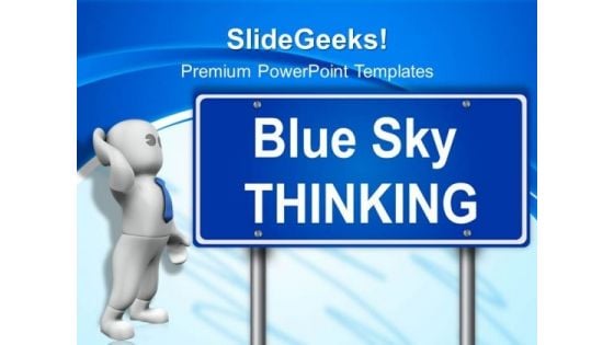 Thinking Signpost Metaphor PowerPoint Templates And PowerPoint Themes 0412