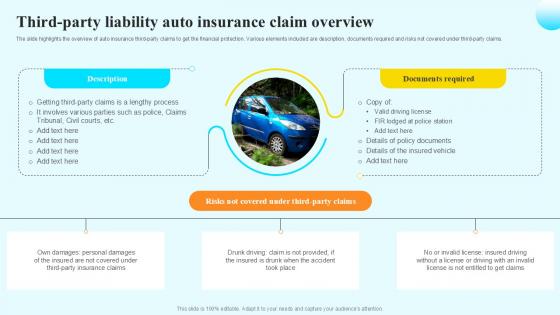 Third Party Liability Auto Insurance Steps By Step Guide For Claiming Car PPT Slide Third Party Liability Auto Insurance Steps By Step Guide For Claiming Car PPT Slide