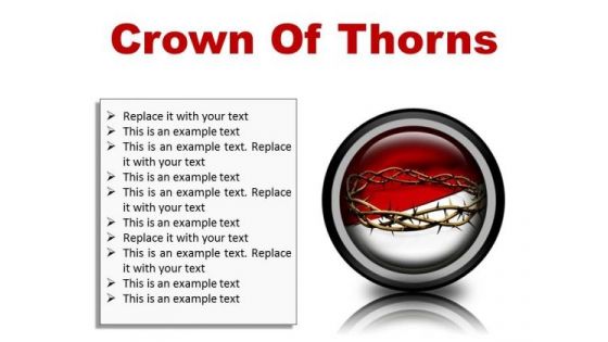 Thorns Of Crown Religion PowerPoint Presentation Slides Cc