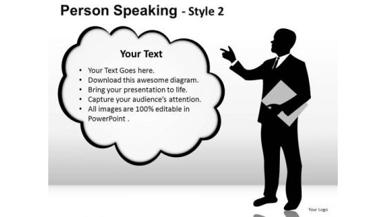 Thought Cloud Person Speaking PowerPoint Slides And Ppt Diagram Templates