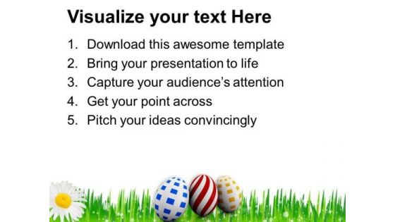 Three Different Colored And Easter Eggs PowerPoint Templates Ppt Backgrounds For Slides 0313