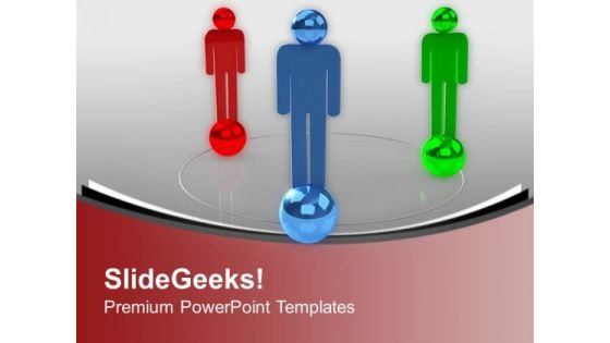 Three Men Forms Social Network Communication PowerPoint Templates Ppt Backgrounds For Slides 0213