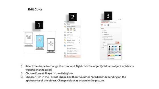 Three Mobiles Text Boxes For Data Display Presentation Template Slide03