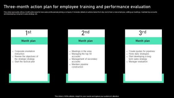 Three Month Action Plan For Employee Training And Performance Evaluation Information Pdf