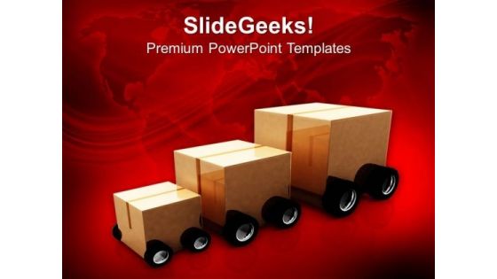 Three Package For Delivery Transportation PowerPoint Templates Ppt Backgrounds For Slides 0313