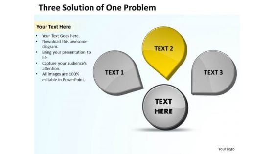 Three Solution Of One Problem Ppt Circular Process Network PowerPoint Templates