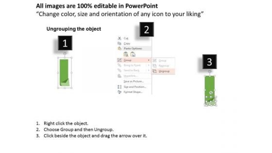 Three Tags Displaying Percentage Growth Ratio PowerPoint Template