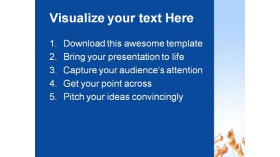 Thumbs Up Business Handshake PowerPoint Themes And PowerPoint Slides 0811