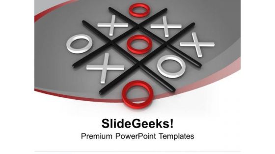 Tic And Toe Cross Zero Game PowerPoint Templates Ppt Backgrounds For Slides 0213