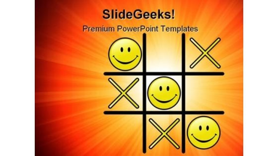 Tic Tac Toe Game Wining Business PowerPoint Template 1110 Tic Tac Toe Game Wining Business PowerPoint Template 1110