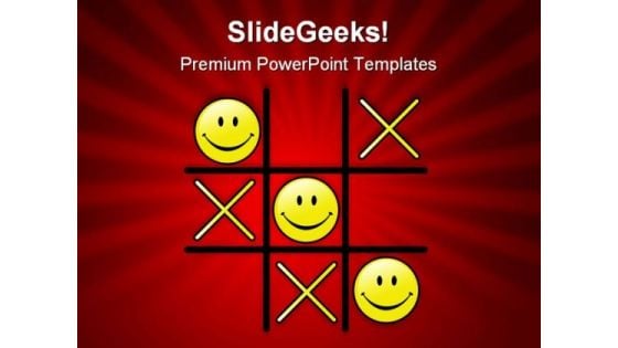 Tic Tac Toe Winning Game PowerPoint Templates And PowerPoint Backgrounds 0811