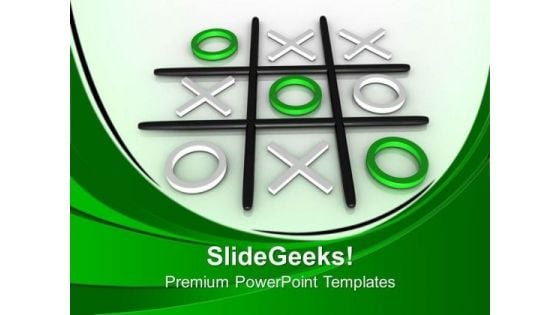 Tic Toe Game For Entertainment PowerPoint Templates Ppt Backgrounds For Slides 0313