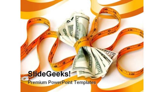 Tightening Up Money PowerPoint Template 0610