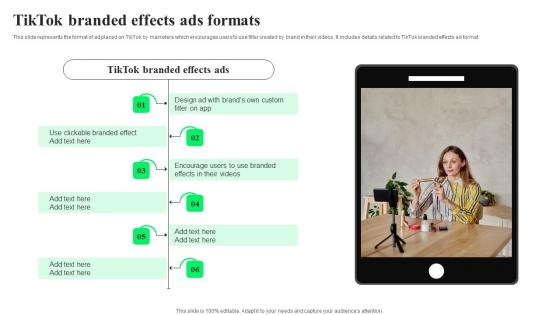 TikTok Branded Effects Ads Formats TikTok Advertising Strategies To Provide Effective Icons Pdf