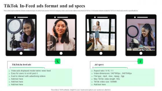 TikTok In Feed Ads Format And Ad Specs TikTok Advertising Strategies To Provide Effective Demonstration Pdf