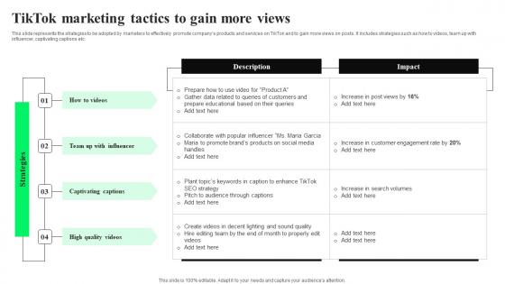 TikTok Marketing Tactics To Gain More Views TikTok Advertising Strategies To Provide Effective Guidelines Pdf