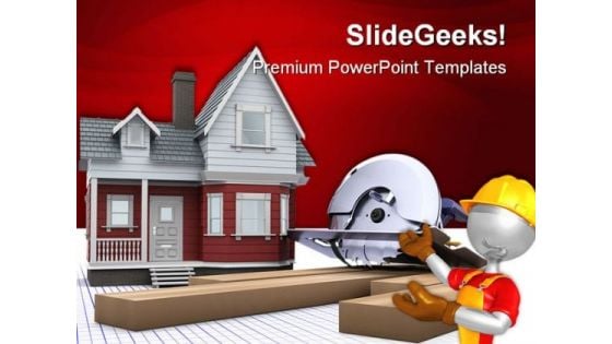 Timber House Architecture PowerPoint Themes And PowerPoint Slides 0211