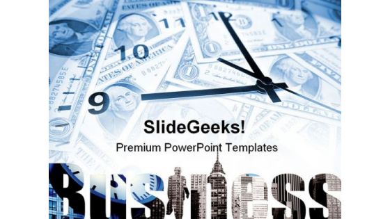 Time And Money Business PowerPoint Backgrounds And Templates 1210