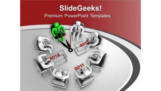 Time Based Meeting For Issue Resolve PowerPoint Templates Ppt Backgrounds For Slides 0713