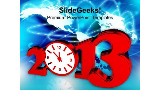 Time Concept With Clock New Year Business PowerPoint Templates Ppt Background For Slides 1112