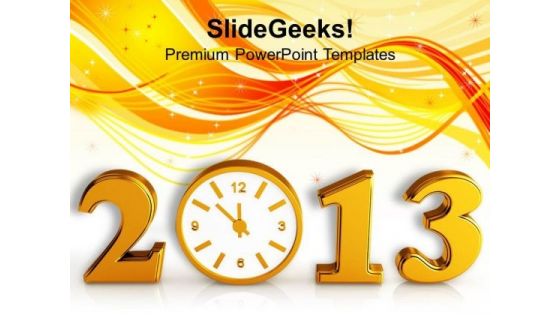 Time Concept With Clock New Year PowerPoint Templates Ppt Backgrounds For Slides 1112