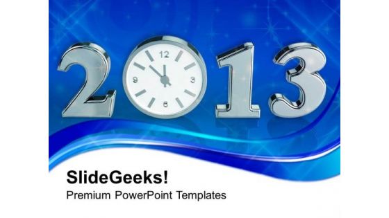 Time Concept With Clock New Year PowerPoint Templates Ppt Backgrounds For Slides 1212