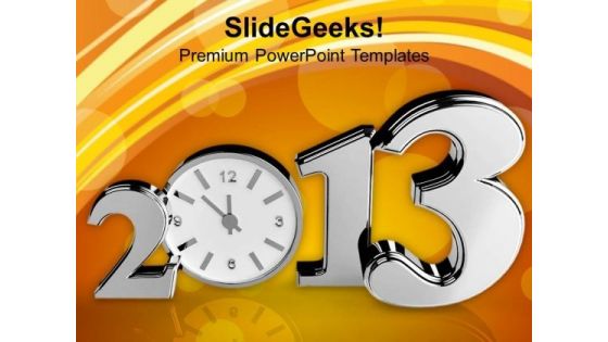 Time Concept With New Year PowerPoint Templates Ppt Backgrounds For Slides 1212