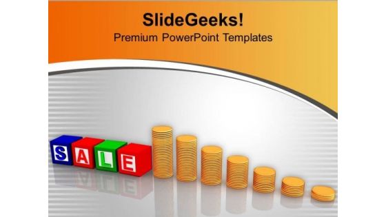 Time For End Season Sale Stack Of Coins PowerPoint Templates Ppt Backgrounds For Slides 0313