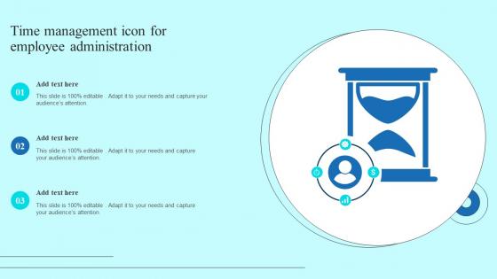 Time Management Icon For Employee Administration Microsoft Pdf