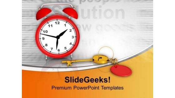 Time Management Is The Key Of Success PowerPoint Templates Ppt Backgrounds For Slides 0513