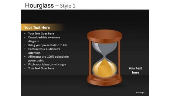 Time Out Hourglass PowerPoint Editable Ppt Slides