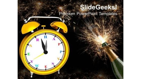 Time To Celebrate New Year PowerPoint Templates Ppt Backgrounds For Slides 1212