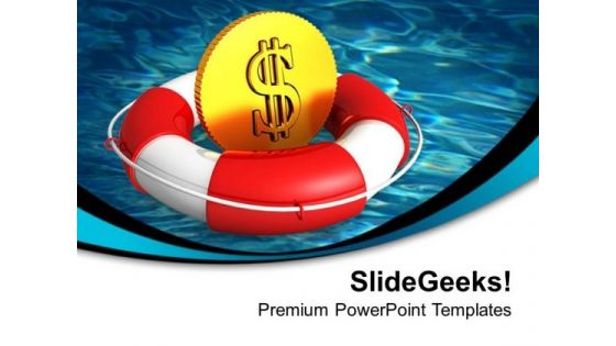 Time To Guard Dollars With Lifeguard PowerPoint Templates Ppt Backgrounds For Slides 0313
