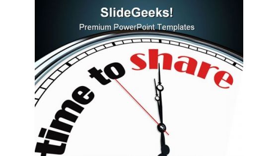 Time To Share Symbol PowerPoint Templates And PowerPoint Backgrounds 0411