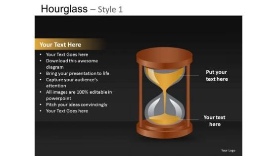 Time Urgency Concept Hourglass PowerPoint Templates