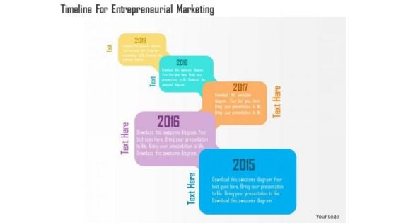 Timeline For Entrepreneurial Marketing Presentation Template