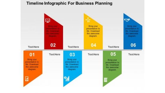 Timeline Infographic For Business Planning PowerPoint Template