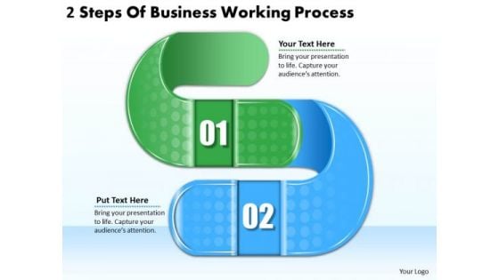 Timeline PowerPoint Template 2 Steps Of Business Working Process