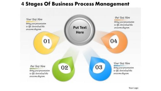 Timeline PowerPoint Template 4 Stages Of Business Process Management