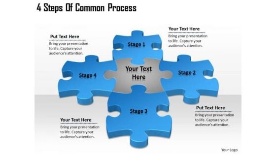 Timeline PowerPoint Template 4 Steps Of Common Process