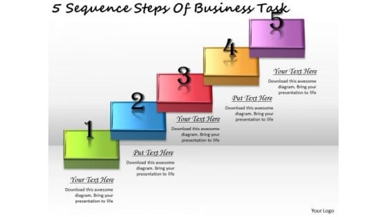 Timeline PowerPoint Template 5 Sequence Steps Of Business Task