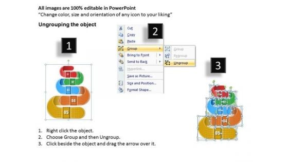 Timeline PowerPoint Template 5 Stages Of Zigzag Business Path