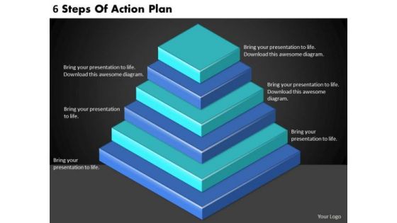 Timeline PowerPoint Template 6 Steps Of Action Plan