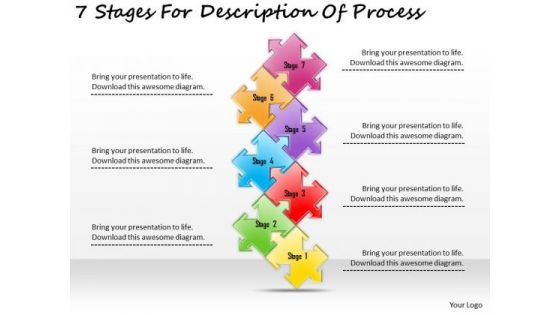 Timeline PowerPoint Template 7 Stages For Description Of Process